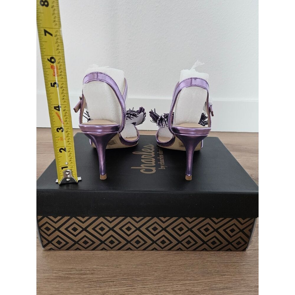 Charles David Purple Dainty High Heels Size 5.5 - Picture 5 of 13